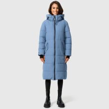 Marikoo Zuraraa lange Damen Winter Steppjacke Dusty Blue Gr&ouml;&szlig;e L - Gr. 40