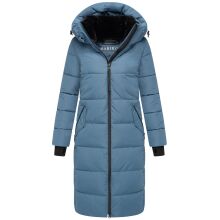 Marikoo Zuraraa lange Damen Winter Steppjacke Dusty Blue Gr&ouml;&szlig;e L - Gr. 40