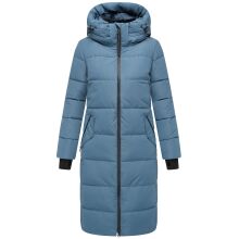 Marikoo Zuraraa lange Damen Winter Steppjacke Dusty Blue Gr&ouml;&szlig;e L - Gr. 40