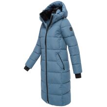 Marikoo Zuraraa lange Damen Winter Steppjacke Dusty Blue Gr&ouml;&szlig;e L - Gr. 40