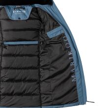 Marikoo Zuraraa lange Damen Winter Steppjacke Dusty Blue Gr&ouml;&szlig;e L - Gr. 40