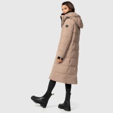 Marikoo Zuraraa lange Damen Winter Steppjacke Taupe Grey Gr&ouml;&szlig;e XS - Gr. 34