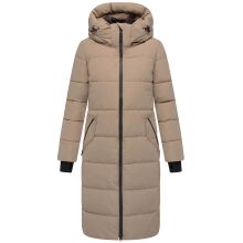 Marikoo Zuraraa lange Damen Winter Steppjacke Taupe Grey Gr&ouml;&szlig;e XS - Gr. 34
