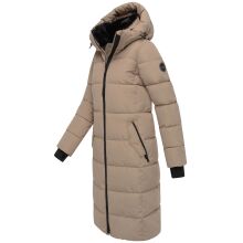 Marikoo Zuraraa lange Damen Winter Steppjacke Taupe Grey Gr&ouml;&szlig;e M - Gr. 38
