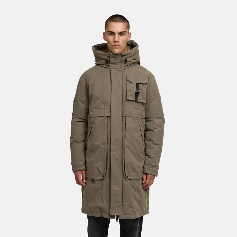 Stone Harbour Herren Winter Jacke Outdoor Parka Mantel Warm gefüttert lang Stone Brown Größe L - Gr. L