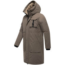 Stone Harbour Herren Winter Jacke Outdoor Parka Mantel Warm gef&uuml;ttert lang Stone Brown Gr&ouml;&szlig;e L - Gr. L