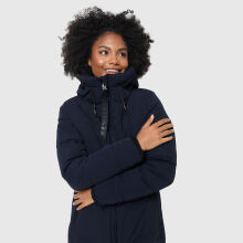 Marikoo Benikoo Damen lange Winterjacke Navy-Gr&ouml;&szlig;e XS - Gr. 34