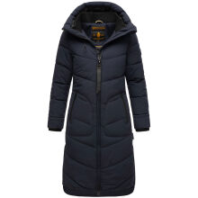 Marikoo Benikoo Damen lange Winterjacke Navy-Gr&ouml;&szlig;e XS - Gr. 34