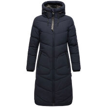 Marikoo Benikoo Damen lange Winterjacke Navy-Gr&ouml;&szlig;e XS - Gr. 34