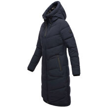 Marikoo Benikoo Damen lange Winterjacke Navy-Gr&ouml;&szlig;e XS - Gr. 34