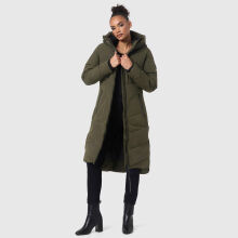 Marikoo Benikoo Damen lange Winterjacke Dark Olive-Gr&ouml;&szlig;e XS - Gr. 34