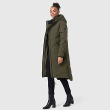 Marikoo Benikoo Damen lange Winterjacke Dark Olive-Gr&ouml;&szlig;e XS - Gr. 34