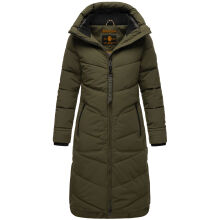 Marikoo Benikoo Damen lange Winterjacke Dark Olive-Gr&ouml;&szlig;e XS - Gr. 34