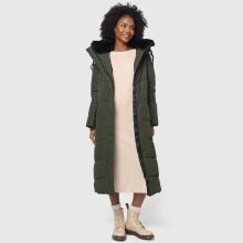 Navahoo Hingucker Damen lange Winterjacke Dark Olive Gr&ouml;&szlig;e XXXL - Gr. 46