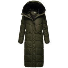 Navahoo Hingucker Damen lange Winterjacke Dark Olive Gr&ouml;&szlig;e XXXL - Gr. 46