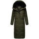 Navahoo Hingucker Damen lange Winterjacke Dark Olive Gr&ouml;&szlig;e XXXL - Gr. 46