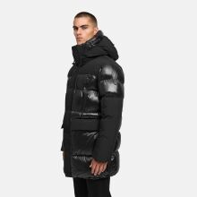Stone Harbour Nelioon Herren Winter Steppjacke Glanz Optik Schwarz Gr&ouml;&szlig;e S - Gr.S