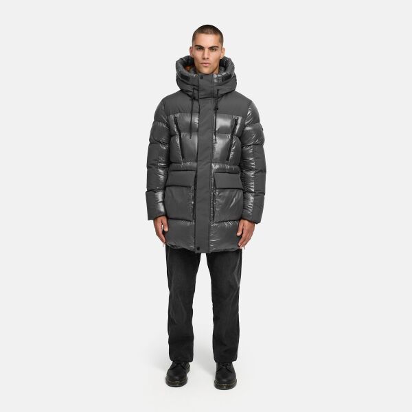 Stone Harbour Nelioon Herren Winter Steppjacke Glanz Optik Anthrazit