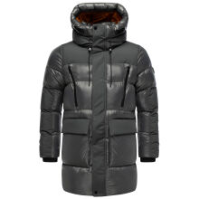 Stone Harbour Nelioon Herren Winter Steppjacke Glanz Optik Anthrazit Gr&ouml;&szlig;e M - Gr.M