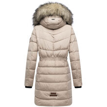 Navahoo Paula Damen Parka Winterjacke Gefüttert Light Taupe Größe XL - Gr. 42