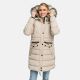 Navahoo Paula Damen Parka Winterjacke Gefüttert Light Taupe Größe XL - Gr. 42