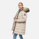 Navahoo Paula Damen Parka Winterjacke Gefüttert Light Taupe Größe XL - Gr. 42