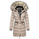 Navahoo Paula Damen Parka Winterjacke Gefüttert Light Taupe Größe XL - Gr. 42