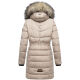 Navahoo Paula Damen Parka Winterjacke Gefüttert Light Taupe Größe XL - Gr. 42