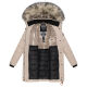 Navahoo Paula Damen Parka Winterjacke Gefüttert Light Taupe Größe XL - Gr. 42
