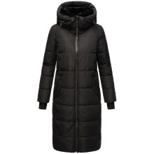 Marikoo Zuraraa lange Damen Winter Steppjacke Schwarz Gr&ouml;&szlig;e XXXL - Gr. 46