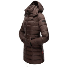 Marikoo Abendsternchen Herbst  Winter Steppjacke lang B603a Choco-Gr&ouml;&szlig;e S - Gr. 36
