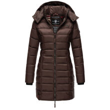Marikoo Abendsternchen Herbst  Winter Steppjacke lang B603a Choco-Gr&ouml;&szlig;e S - Gr. 36