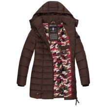 Marikoo Abendsternchen Herbst  Winter Steppjacke lang B603a Choco-Gr&ouml;&szlig;e S - Gr. 36