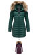 Marikoo Rose 2 Damen Winter Steppjacke lang mit Kunstfell