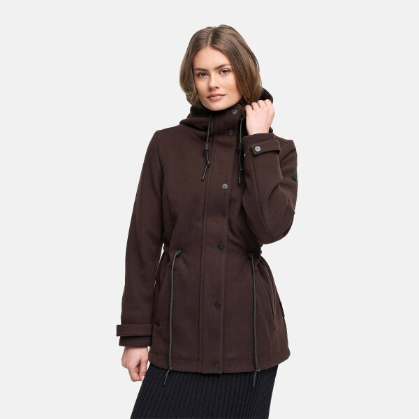 Navahoo Lächelstern Damenjacke in Woll-Optik gefüttert Choco Größe XS - Gr.34