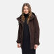 Navahoo L&auml;chelstern Damenjacke in Woll-Optik gef&uuml;ttert Choco Gr&ouml;&szlig;e XXL - Gr.44