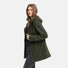 Navahoo Lächelstern Damenjacke in Woll-Optik gefüttert Dark Olive Größe XS - Gr.34