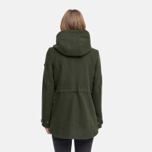 Navahoo Lächelstern Damenjacke in Woll-Optik gefüttert Dark Olive Größe XS - Gr.34