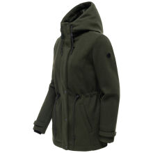 Navahoo Lächelstern Damenjacke in Woll-Optik gefüttert Dark Olive Größe XS - Gr.34