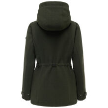 Navahoo Lächelstern Damenjacke in Woll-Optik gefüttert Dark Olive Größe XS - Gr.34