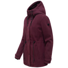 Navahoo L&auml;chelstern Damenjacke in Woll-Optik gef&uuml;ttert Wine Gr&ouml;&szlig;e L - Gr.40
