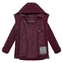Navahoo L&auml;chelstern Damenjacke in Woll-Optik gef&uuml;ttert Wine Gr&ouml;&szlig;e L - Gr.40