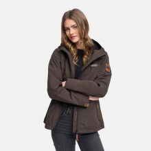 Marikoo Brombeere Damen &Uuml;bergangsjacke Fr&uuml;hlings Jacke Choco Gr&ouml;&szlig;e XXL - Gr. 44
