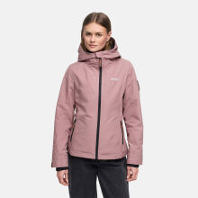 Marikoo Erdbeere Damen &Uuml;bergangsjacke leicht gef&uuml;ttert mit Kapuze Mauve-Gr&ouml;&szlig;e XL - Gr. 42