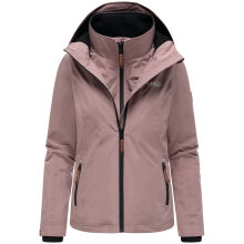 Marikoo Erdbeere Damen &Uuml;bergangsjacke leicht gef&uuml;ttert mit Kapuze Mauve-Gr&ouml;&szlig;e XL - Gr. 42