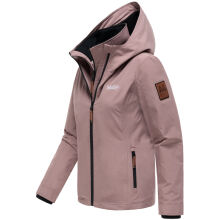 Marikoo Erdbeere Damen &Uuml;bergangsjacke leicht gef&uuml;ttert mit Kapuze Mauve-Gr&ouml;&szlig;e XL - Gr. 42