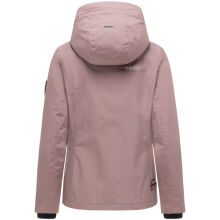 Marikoo Erdbeere Damen &Uuml;bergangsjacke leicht gef&uuml;ttert mit Kapuze Mauve-Gr&ouml;&szlig;e XL - Gr. 42