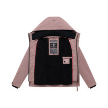 Marikoo Erdbeere Damen &Uuml;bergangsjacke leicht gef&uuml;ttert mit Kapuze Mauve-Gr&ouml;&szlig;e XL - Gr. 42