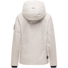 Marikoo Erdbeere Damen &Uuml;bergangsjacke leicht gef&uuml;ttert mit Kapuze Bone-Gr&ouml;&szlig;e M - Gr. 38