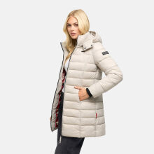 Marikoo Abendsternchen Damen Winterjacke gesteppt Bone-Gr&ouml;&szlig;e XXL - Gr. 44